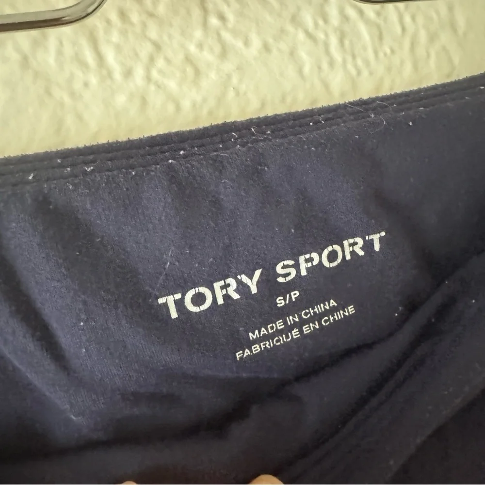 Tory Sport Spry Red White & Blue Bengal Cropped Performance Legging Women’s